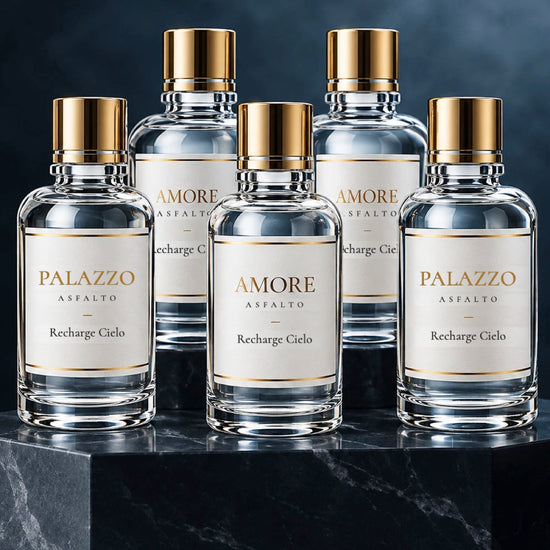 Vidéo des bouteilles de recharge CIELO Amore et Palazzo MAISON ASFALTO
