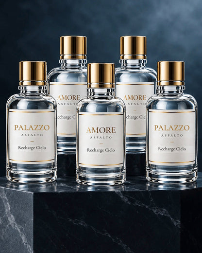 Vidéo des bouteilles de recharge CIELO Amore et Palazzo MAISON ASFALTO